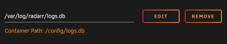 mapping a log file from an appdata folder to /var/log